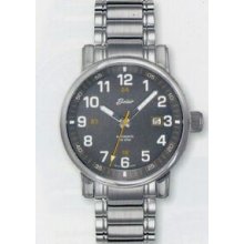 Mecaline Eta Automatic Silver Watch W/ Gray Dial