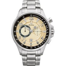 Men Bulova 96B140 Adventurer Stainless Steel Adventurer Champagne