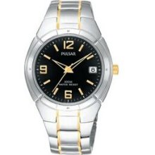 Men`s Pulsar Sport Watch W/ Round Black Face