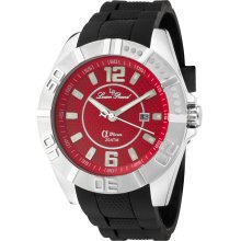 Men's A Diver Red Carbon Fiber Dial Black Silicone