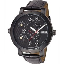 Mens Automatic Leather Temperature Humidity Wrist Watch Arhslbb