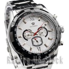 Men's Automatic Movement Date Weekday 24 Hour Sport Style Wrist Watch