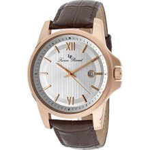 Men's Breithorn Silver Dial Brown Genuine Leather ...