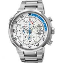 Men's Citizen Eco-Drive Endeavor Chronograph Watch with White Dial