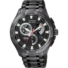 Mens Citizen Eco Drive Calibre 8700 Watch in Stainless Steel with Black Ion (BL8097-52E)