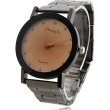 Men's Couple Dating Alloy Quartz Analog Fashionable Watch (Black)