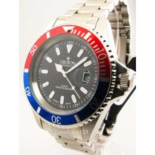 Mens Croton Steel Diver 20 Atm Date Watch CA301157RDBL