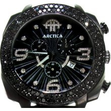 Mens Diamond Arctica Watch ASQB-D1-B2ABb Round Cut G Color 6.75ct