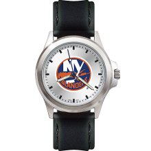 Mens Fantom New York Islanders Watch With Leather Strap