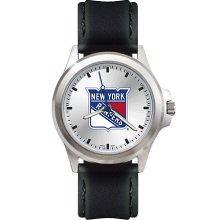 Mens Fantom New York Rangers Watch With Leather Strap