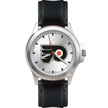 Mens Fantom Philadelphia Flyers Watch With Leather Strap