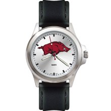 Mens Fantom University Of Arkansas Razorbacks Watch With Leather Strap