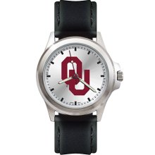 Mens Fantom University Of Oklahoma Sooners Watch With Leather Strap