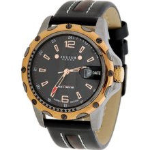 Men's Fashion Leather Band Quartz Retro D Watch