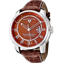 Men's Glamorous Automatic Light Brown Alligator ...