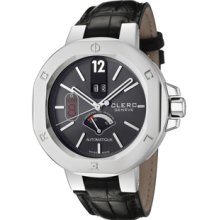 Men's Icon 8 Automatic Black Dial Black Genuine