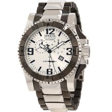 Men's Invicta Excursion Reserve 10536 Chrono Silver Dial Ss Band Watch