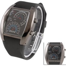 Men's LED Pilot Watch Car Dashboard Design with Blue Backlight