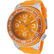 Men's Neptune Orange Dial Orange Silicone ...