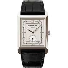 Men's Platinum Crocodile Silver Dial Patek Philippe Gondolo (776)