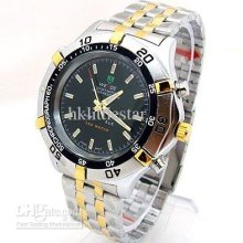 Mens Quartz Watch Sport Style Stainless Steel Chrono Freeship Cool