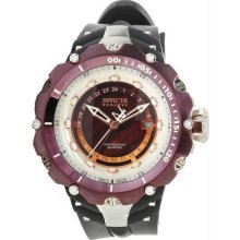 Men's Reserve GMT Venom Generation II Stainless Steel Case Rubber Bracelet Brown