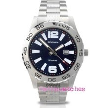 Men's Sekonda Stainless Steel Bracelet Watch Blue Dial 3253