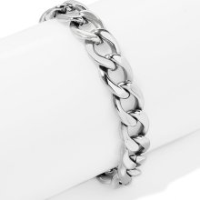 Men's Stainless Steel 13Mm Curb-Link Bracelet