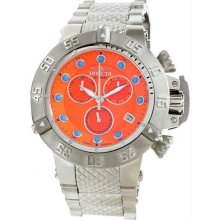 Men's Subaqua Noma III Stainless Steel Case and Bracelet Orange Dial C