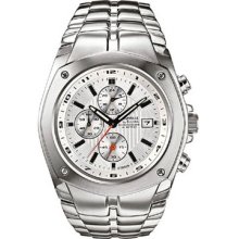 Men's Two-Tone Silver Dial Watch w Stainless Steel Bracelet & Four Screw Caseback