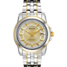 Men's Two Tone Stainless Steel Quartz Precisionist Champagne Dial