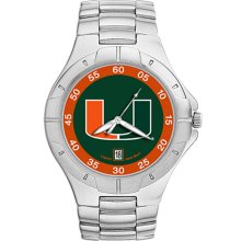 Mens University Of Miami Watch - Stainless Steel Pro II Sport