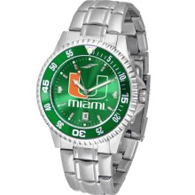 Miami Hurricanes Competitor AnoChrome Steel Band Watch