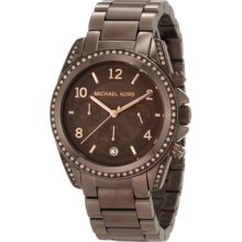 Michael Kors Bronze Women's Stainless Steel Case Chronograph Date Watch Mk5493