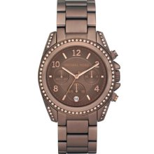 Michael Kors Brown Runway Watch with Glitz