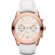 Michael Kors 'Mercer' Chronograph Leather Strap Watch