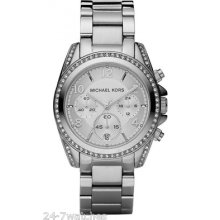 Michael Kors Mk5165 Blair Silver Glitz Crystal Chronograph 38mm Case