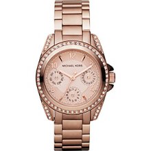 Michael Kors Stainless Steel Shiny Rose Goldtone Finish Women's