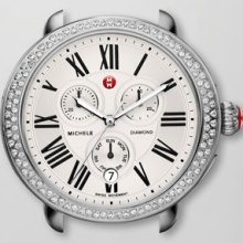 Michele Serein Diamond Watch Head, Silver