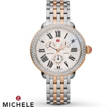 Michele Watch Serein Rose Gold And Silver Diamonds Mww21a000009 Woman