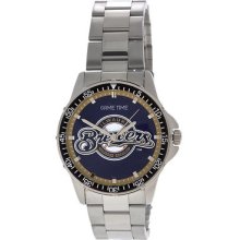 Milwaukee Brewers Men's Coach Series Steel Watch