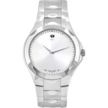 Movado Men's Luno Swiss Quartz Round Silver-tone Case Watch