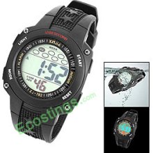 Multifunction Round Electronic Sports Wrist Watch for Students