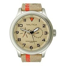 Nautica BFD 103 Tan Canvas Classic Men's watch #N13609G