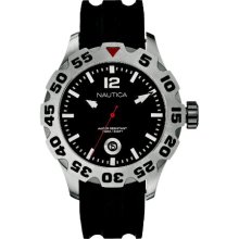 Nautica N14600G BFD 100 Black Rubber Date Black Men's Watch