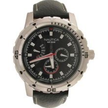 Nautica NCS 350 N15610G Men's Leather Watch