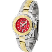 NC State Wolfpack NCSU Womens Two-Tone Anochrome Watch