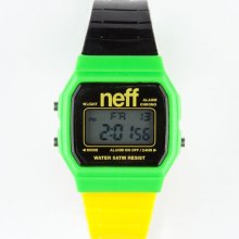 Neff Flava Digital Watch Lemon/Lime One Size For Men 19880664901