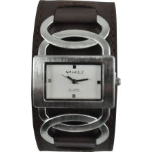 Nemesis Women's Stainless Steel Cross Arc Watch (Mineral Crystal)