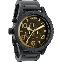 Nixon 51-30 Chrono Watch in MatteBlack/OrangeTint